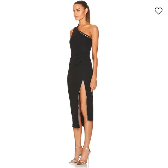 NWT Stunning Helmut Lang Asymmetric Zip Dress size XXS reg $475 style M04HW602 - Picture 3 of 9